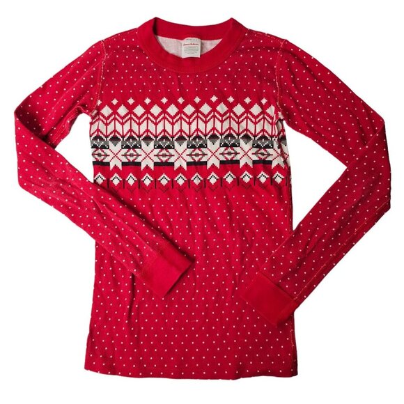Hanna Andersson Other - Hanna Andersson Size 10 Red Chirstmas Holiday Heritage Fair Isle Pajama Top
